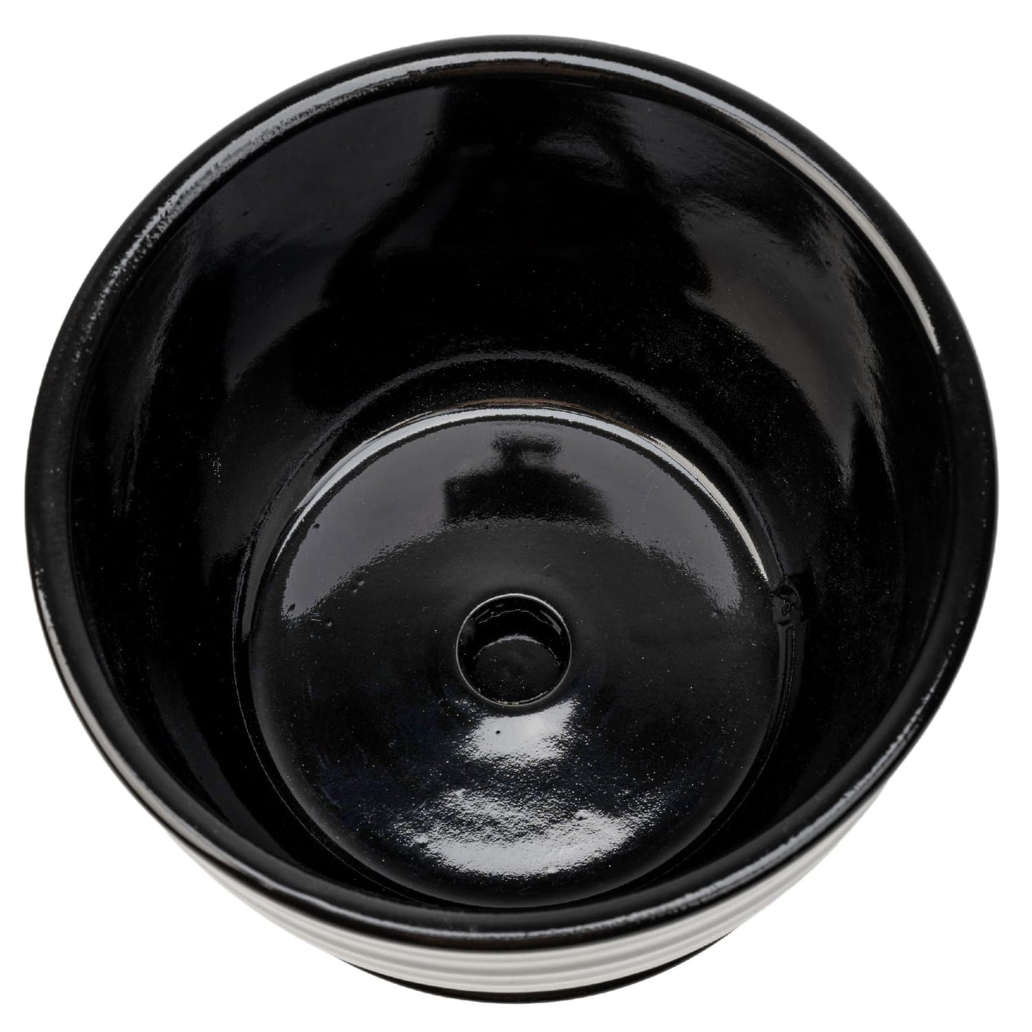 MyGift Black Ceramic Pots for Plants, 6.7+5.6+4.5 inch Flower Pots, Plant Pots Indoor with Drainage Holes and Tray, Garden Planters for Succulent and Flowers, Set of 3