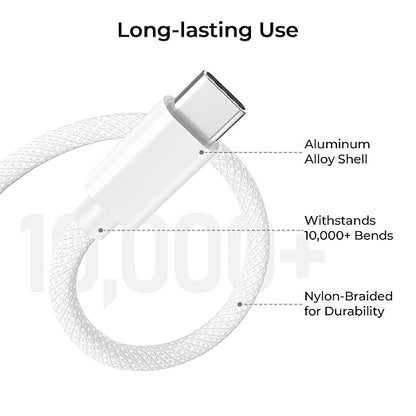 Basesailor for Airpods Pro 3 USB Type C Charger Cable 6.6FT 2Pack,Car Charging Cord for New iPhone 17 Air 16,Samsung Galaxy S10 S10E 10E S20 FE S24 S23 S21 S22 Plus Ultra,A51 A52 A53,Google Pixel 9 XL
