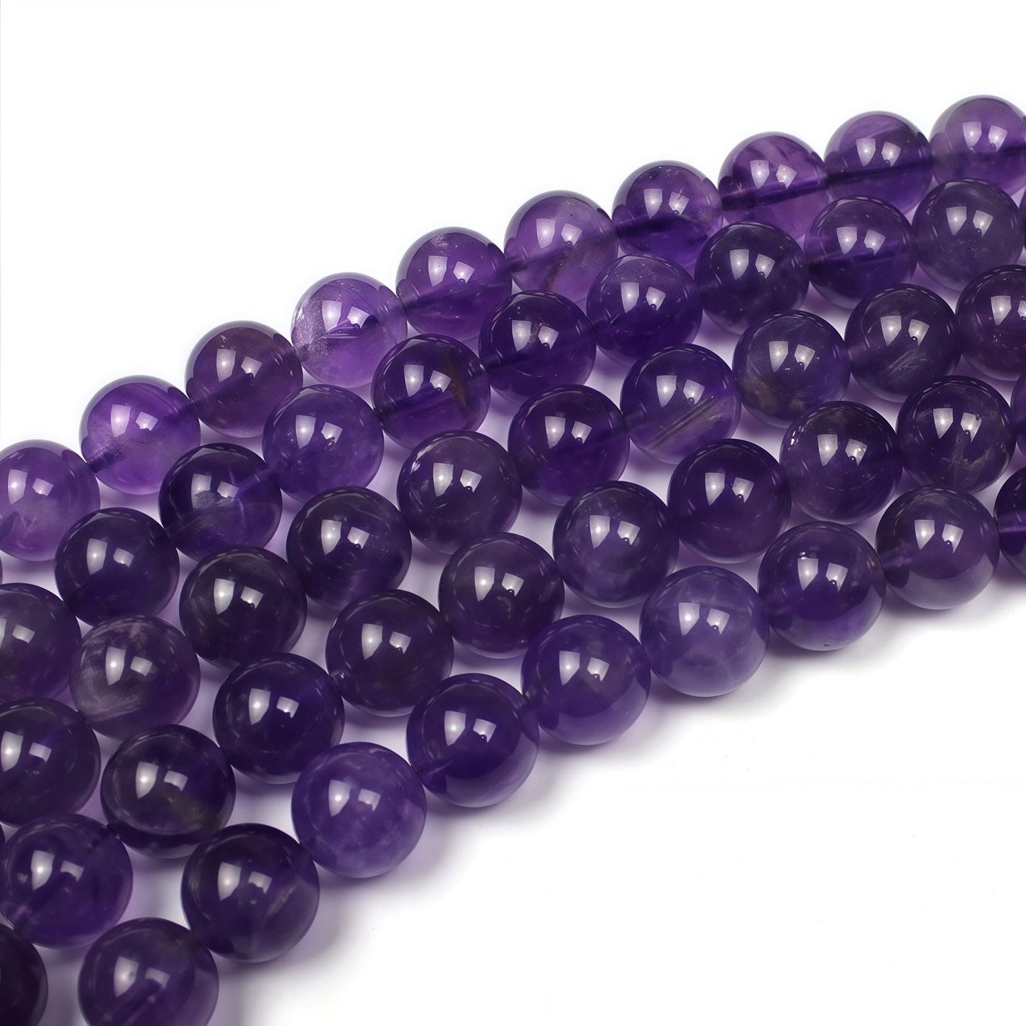 MJDCB 5A Natural South Africa Amethyst Gemstone Round Stone Beads for Jewelry Making DIY Bracelet Necklace (4mm)