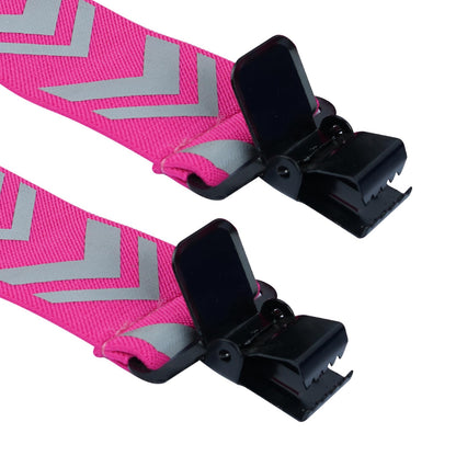 KUNN Safety Reflective Suspender Safety High Visibility Women Work Suspender,Pink