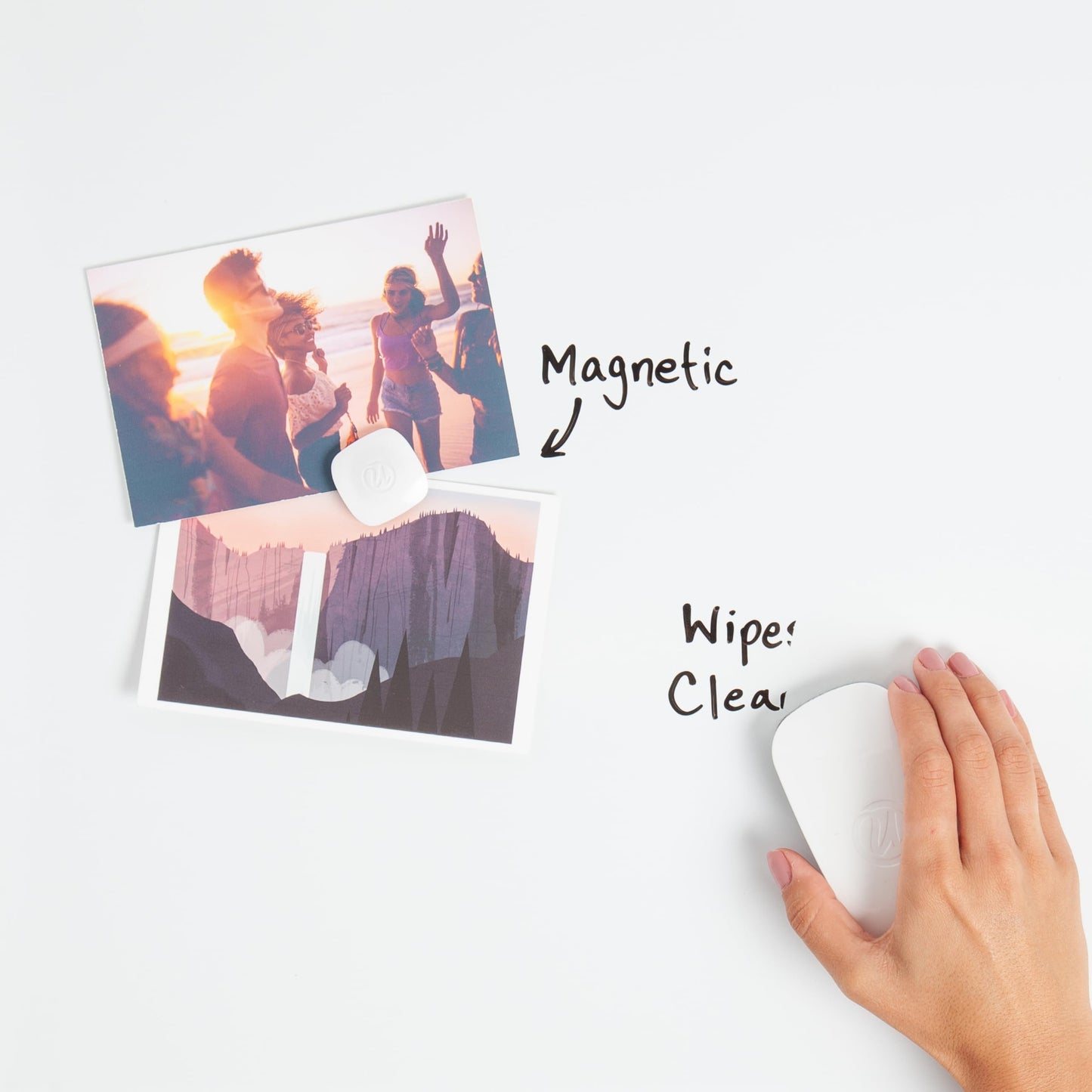 U Brands Contempo Magnetic Dry Erase Board White Board Bundle, 8.5" x 11", White Modern Frame, Includes 4 Boards, 16 Markers and 4 Magnets