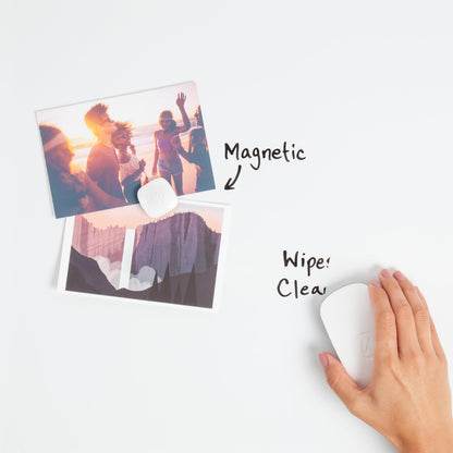 U Brands Contempo Magnetic Dry Erase Board White Board Bundle, 8.5" x 11", White Modern Frame, Includes 4 Boards, 16 Markers and 4 Magnets