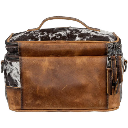STS Ranchwear Vaquero Glamour STS-34330 Zip Around Full Grain Leather Cosmetic Organizer with 2 Compartments, Multi