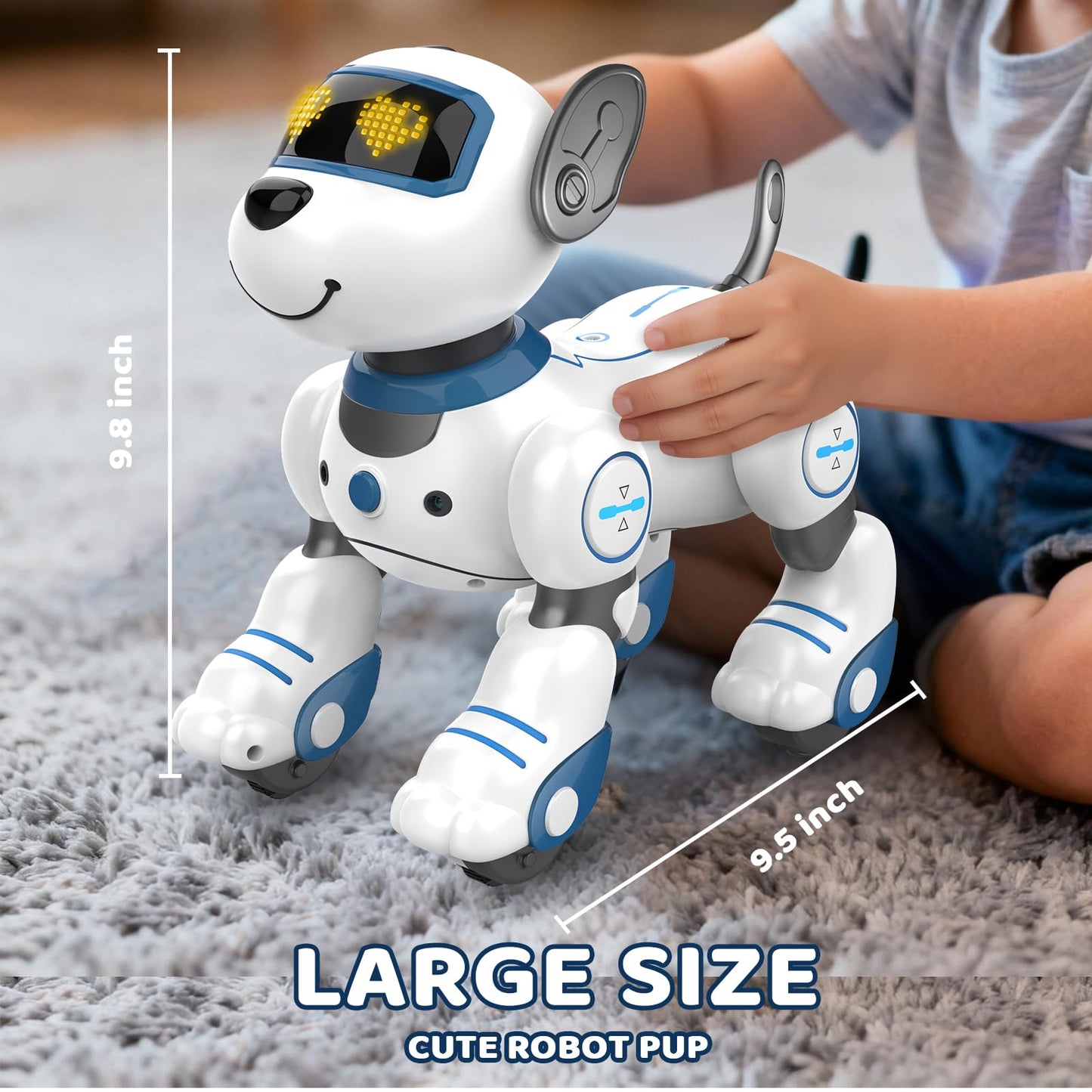 great dachong Robot Dog Toy for Kids 3-12: Remote Control Interactive Robot Puppy with Touch & Follow, Programmable Tricks, Dancing & Walking, Birthday Gift for Smart Boys & Girls