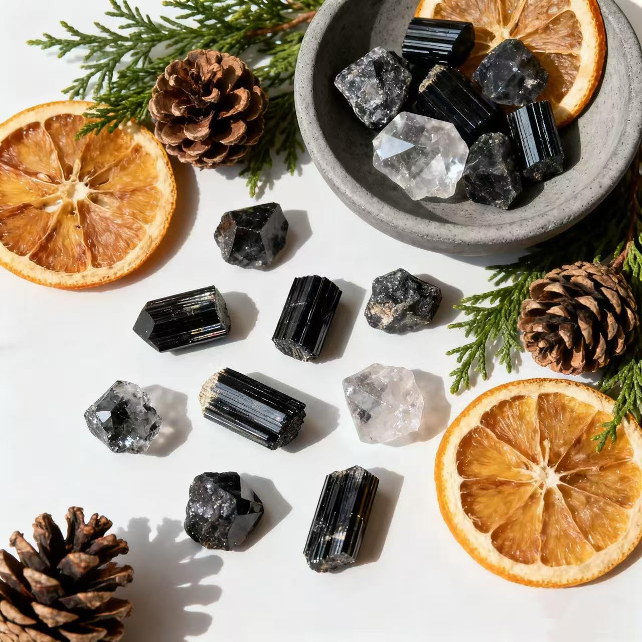 Sulanvi Bulk Raw Crystals - Beginner DIY Healing Crystal Set, 0.6-1.2” Natural Unpolished Gemstones for Terrarium, Meditation, Tarot, Grids, Aroma Stone, 0.45lb