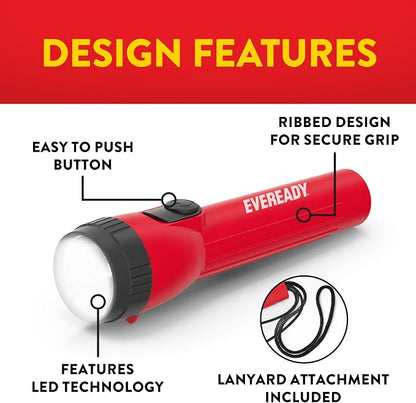 Eveready LED Flashlights, Bright Flashlights for Emergencies and Camping Gear, Power Outage Flash Light, AA Batteries Included (Pack of 12)