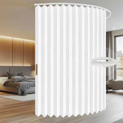 100% Blackout Room Divider Curtains Screen Partitions, Blackout Sound Reducing Divider Room Panel for Doorway Glass Window Sliding Door Patio(White, W100 x L84, 1 Pack)