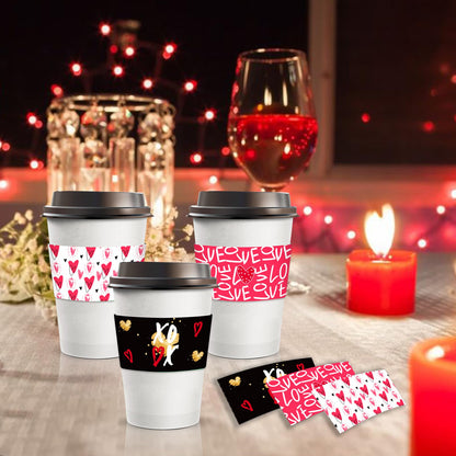 L7HWDP 24PCS Cups Sleeves Disposable Hot Chocolate Sleeves Tea Cups for Hot Drinks Party Cups