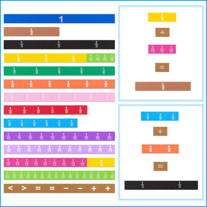 Meetory 180pcs Magnetic Fraction Tiles Circles, Rainbow Math Manipulatives Set for Preschool Elementary School Teacher, Prefect Classroom Learning Tools, Homeschool Supplies