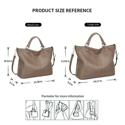 Kattee Women's Soft Leather Tote Bag, Top Satchel Purses and Handbags