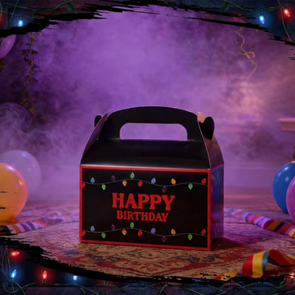 Marspark 24 Pack Strange Birthday Party Supplies, Paper Gift Boxes, Cartoon Candy Treat Boxes for Strange Themed Birthday Party Decorations(Spooky Pattern)