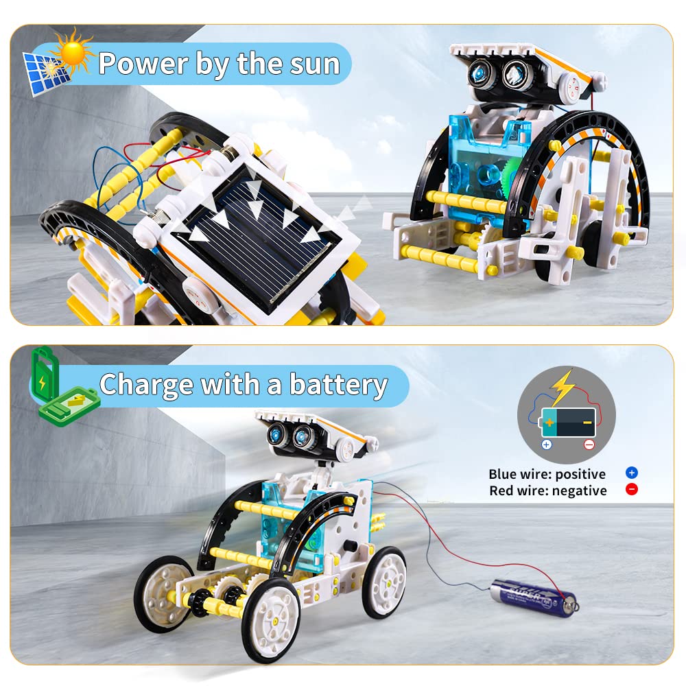 Lucky Doug Toys for Ages 8-13,12-in-1 STEM Solar Robot Kit Toys Gifts for Kids 8 9 10 11 12 13 Years Old, Educational Building Science Experiment Set Gifts for Kids Boys Girls