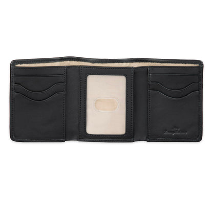 Tommy Bahama Mens Leather Trifold Wallet Black Pebble