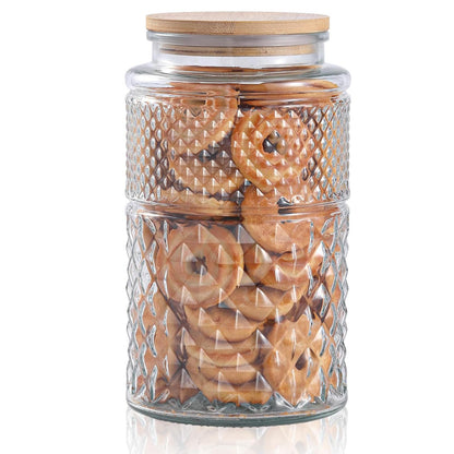 Galazzz 90 OZ | 2600ml Large Glass Jar with Airtight lid | Glass Container | Storage Containers for Cookie Candy