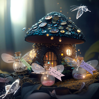 Jinei 262 Pieces Mystery Potion Craft Kit with 36 Magic Witch Potion Bottles Fairy Wing DIY Magic Fairy Bottle Set for Halloween Decorations Birthday Creative Gift Filling Supplies