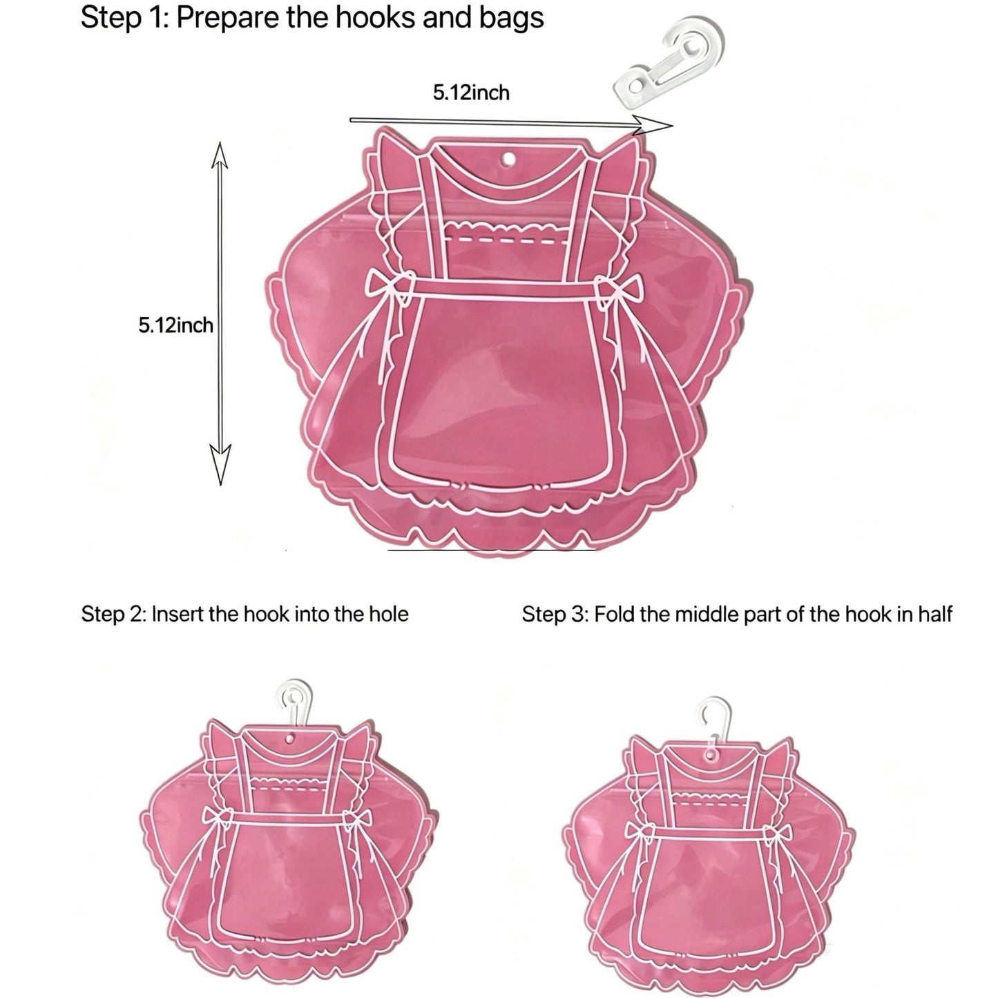 KTBANBANNEY 30 Pack Birthday Party Favor Bags, Cute Outfit Shaped Clear Zipper Gift Bags with Hook, Reusable Goodie Bags for Baby Shower, Candy Treat Pouches for Party Supplies