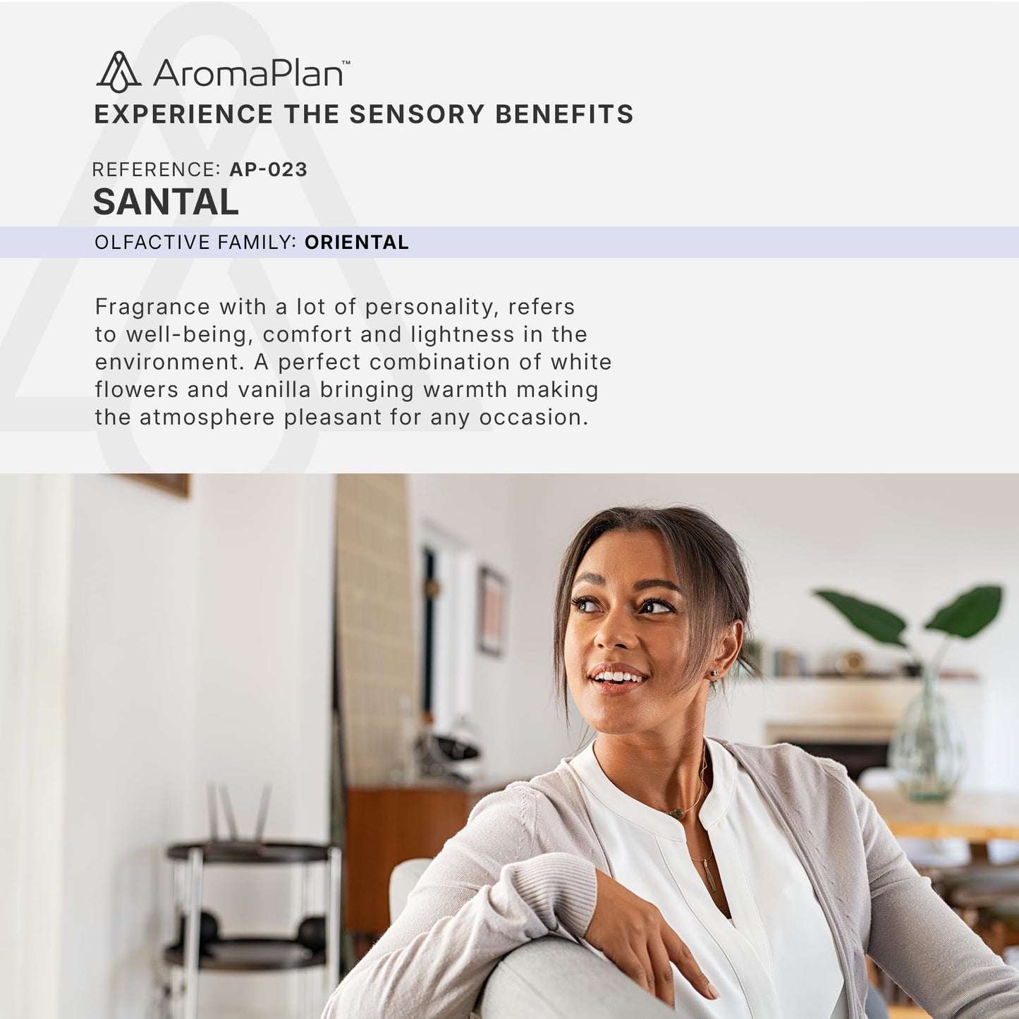 AromaPlan Hotel Scents Santal 5 Fl Oz (148ml), Home Luxury Aroma & Hotel Fragrance Diffuser Oil- Hotel Diffuser Oil for Aromatherapy- USA Made, Bigger Bottle, Bolder Aroma & Longer Lasting