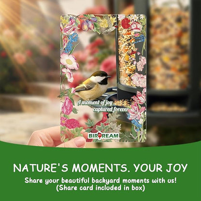 Birdream Bird Feeders for Outdoor Hanging, Assembly Required, 1-Min Easy Setup, Charming Castle Design, Attracting Cardinals Chickadees Goldfinches & Sparrows - Black