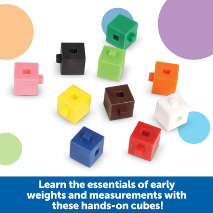 Learning Resources Interlocking Gram Unit Cubes - 1,000 Pieces, Ages 6+ Math Classroom Teaching Aids