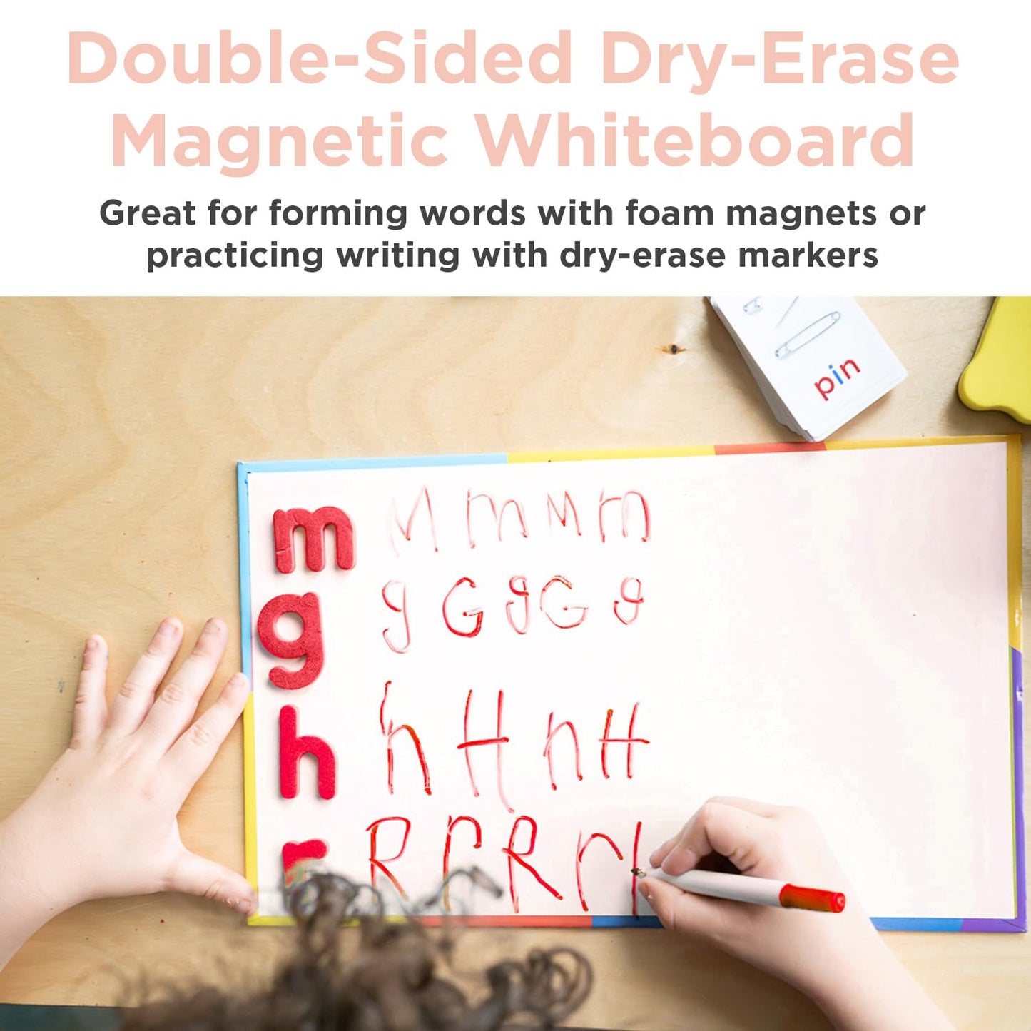 Magnetic Foam Letters for Kids - Classroom Alphabet Letters Kit 284 Pcs with CVC Cards - Montessori ABC Board Magnets