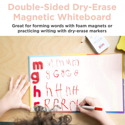 Magnetic Foam Letters for Kids - Classroom Alphabet Letters Kit 284 Pcs with CVC Cards - Montessori ABC Board Magnets