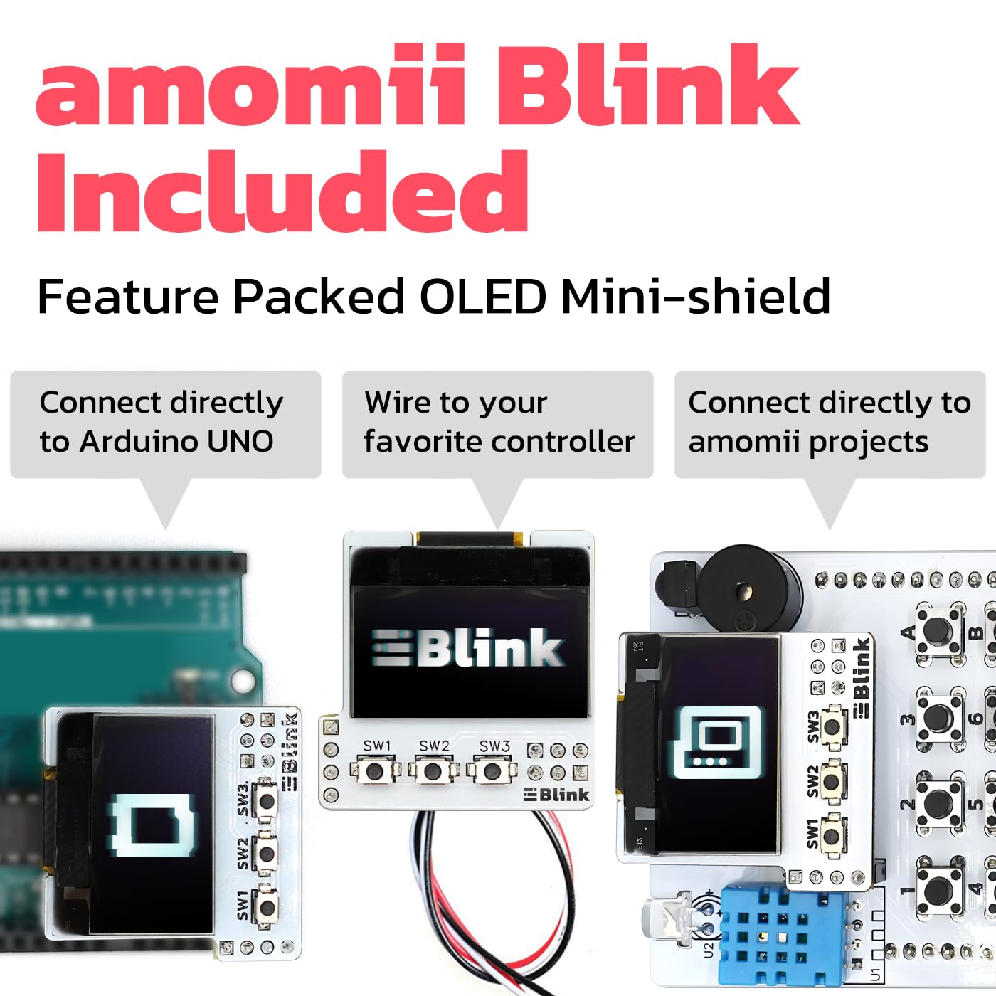 amomii IR Hacks - Soldering Practice Kit for Arduino UNO, Infrared Technology Shield with OLED Screen and 4x4 Keypad, DIY Electronics Project for Adults and Teens, Microcontroller Not Included