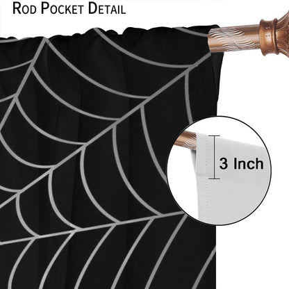 Yearn Jear Super Hero Spider Web Boys Black Window Curtains for Kids Baby Room Bedroom Home Office Decor Decorations 42 x 45 Inch Decor