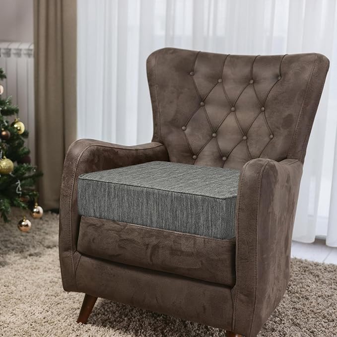 baibu Extra Large Dual-Layer Gel Memory Foam Recliner Cushions for Elderly, 20x20x5 Inch Thick Non-Slip Recliner Seat Cushion Suitable for Couch for Easy to Stand Up & Reduce Hip & Lumbar Pain, Grey
