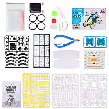 Lucky Doug Toys for Ages 8-13,12-in-1 STEM Solar Robot Kit Toys Gifts for Kids 8 9 10 11 12 13 Years Old, Educational Building Science Experiment Set Gifts for Kids Boys Girls