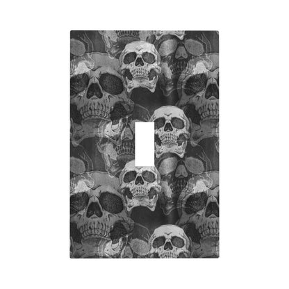 VunKo 1 Gang Toggle Decorative Halloween Frightening Skull Wall Plate - One single Gang Light Switch Plastic Decora Plate Cover with Screws