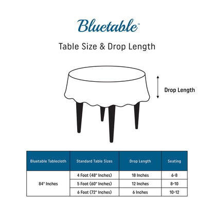 Round Black Tablecloths Plastic Disposable (12 Pack) Bulk Table Cloth (84” Inches) 4, 5, or 6 Foot Round Tables (Manteles para Fiestas) Christmas Parties Halloween Party Tablecloth [12 Pack]
