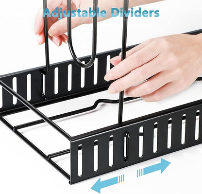 ORDORA Pots and Pans Organizer for Cabinet 16.61 Height, 8 Tier Pot Organizers Rack with 3 DIY Methods, Adjustable Pan Organizer under Cabinet Kitchen Organization and Storage