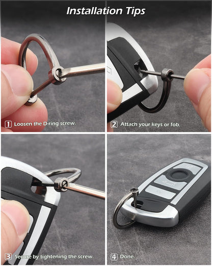 PJYTAC Keychain for Car Keys, Short Key Lanyard for Women, Cute Leather Rope Car Key Holder Key Chain with D Key Ring, Accessories Kit Phone Tether Tab Gift for Women Men