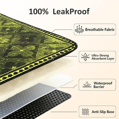 Washable Pee Pads for Dogs, Reusable Puppy Potty Training Pads, Ultra-Absorbent Thick Waterproof Leak-Proof Non-Slip Pads & Mat for Crate, Playpen, Floor, Whelping & Housebreaking , 2 Pack 48"x48"