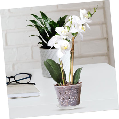YARNOW 1 Set Phalaenopsis Hard Planting Cup Flower Pots Indoor Pots for Succulents Green Decor Orchid with Holes 8 Inch Slotted Orchids Planter Flower Plant Container Plant Cups Food
