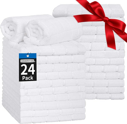 HOMERHYME Hand Towels for Bathroom, 24 Pack 25''*15'' Microfiber Bath Hand