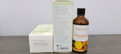 PHATOIL 3.38FL.OZ Pineapple Fragrance Oils for Aromatherapy, Essential Oils for Diffusers for Home, Perfect for Diffuser, Yoga, Skin Care, DIY Candle and Soap Making - 100ml