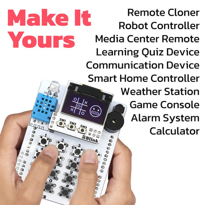 amomii IR Hacks - Soldering Practice Kit for Arduino UNO, Infrared Technology Shield with OLED Screen and 4x4 Keypad, DIY Electronics Project for Adults and Teens, Microcontroller Not Included
