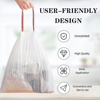 8 Gallon Trash Bags, Thick Plastic Trash Can Liners, Fits 30 Liter Wastebaskets