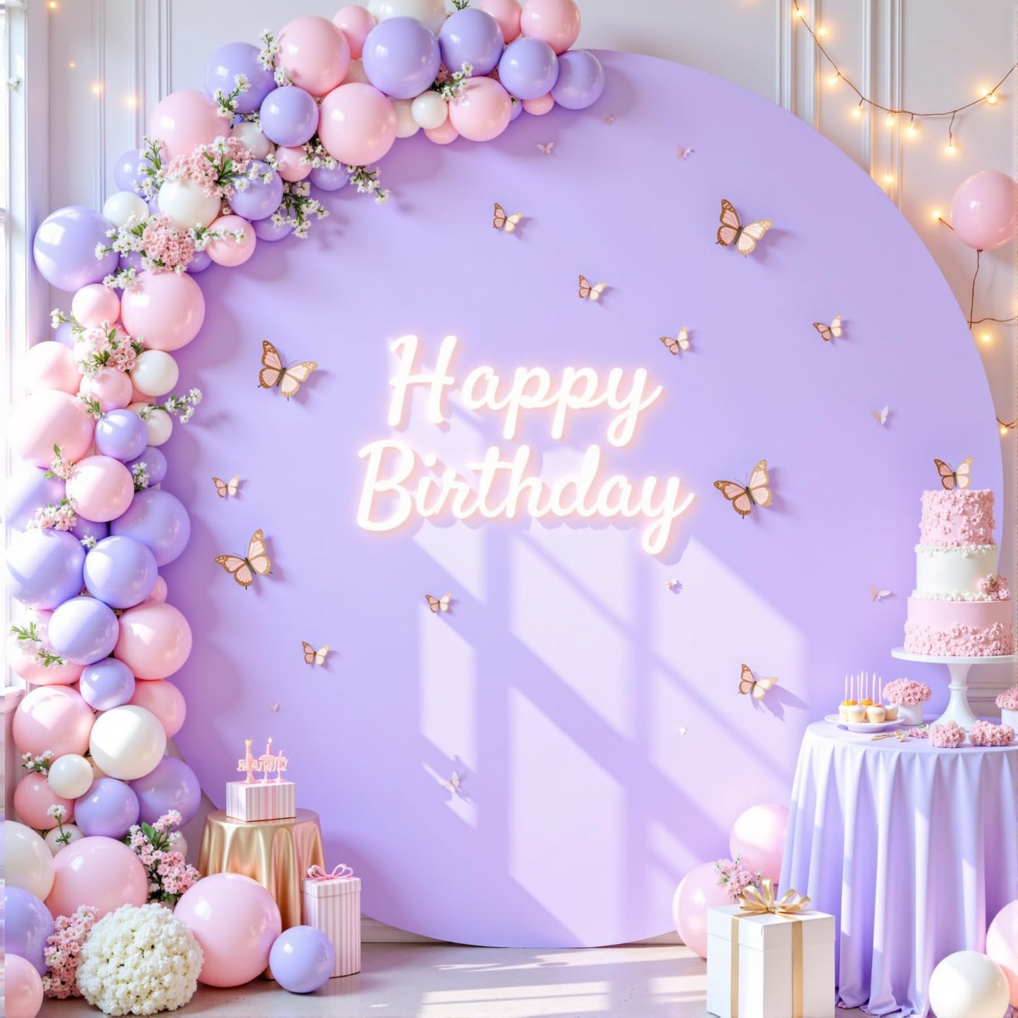 6.6FT Purple Round Backdrop Cover Lavender Lilac Balloon Circle Arch Backdrop Cover Wedding Round Arch Covers Stretchy Spandex Bridal Shower Baby Shower Birthday Party Thanksgiving Photo Backdrop