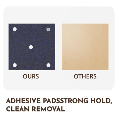 MISSDAY Blue Acoustic Wall Panel Felt Bulletin Board 48" x 36" Cork Board for Wall, 12-Pack Boards with 72 Removable Adhesive Tabs, 50 Pins, Pin Board for Home Office Classroom Soundproof Wall Tile