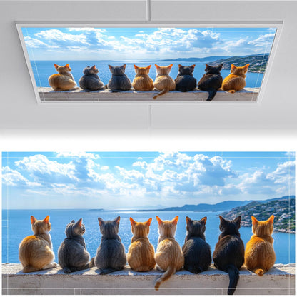 2 Pack Fluorescent Light Covers for 2 X 4 Ft Ceiling Lights – Magnetic Ceiling Light Cover Panels, Easy to Install, Ideal for Office, Classroom & Home Ceiling Lighting Decor