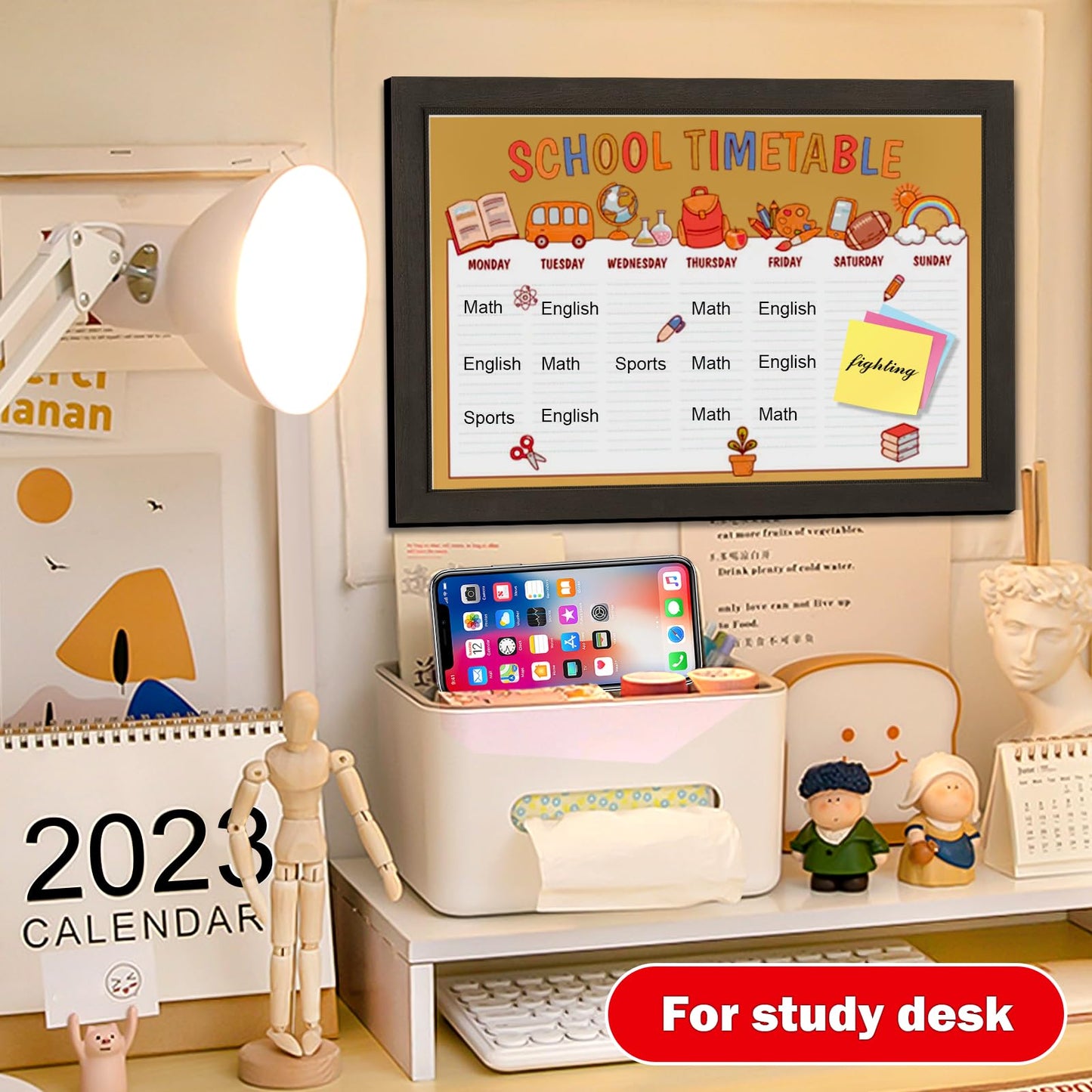 Miratino Bulletin Board Pin Board, 16 "x11 Black Linen Cork Boards for Walls, Wood Framed Display Bulletin Cork Picture Board for Office Room School Bedroom (2-Pack)