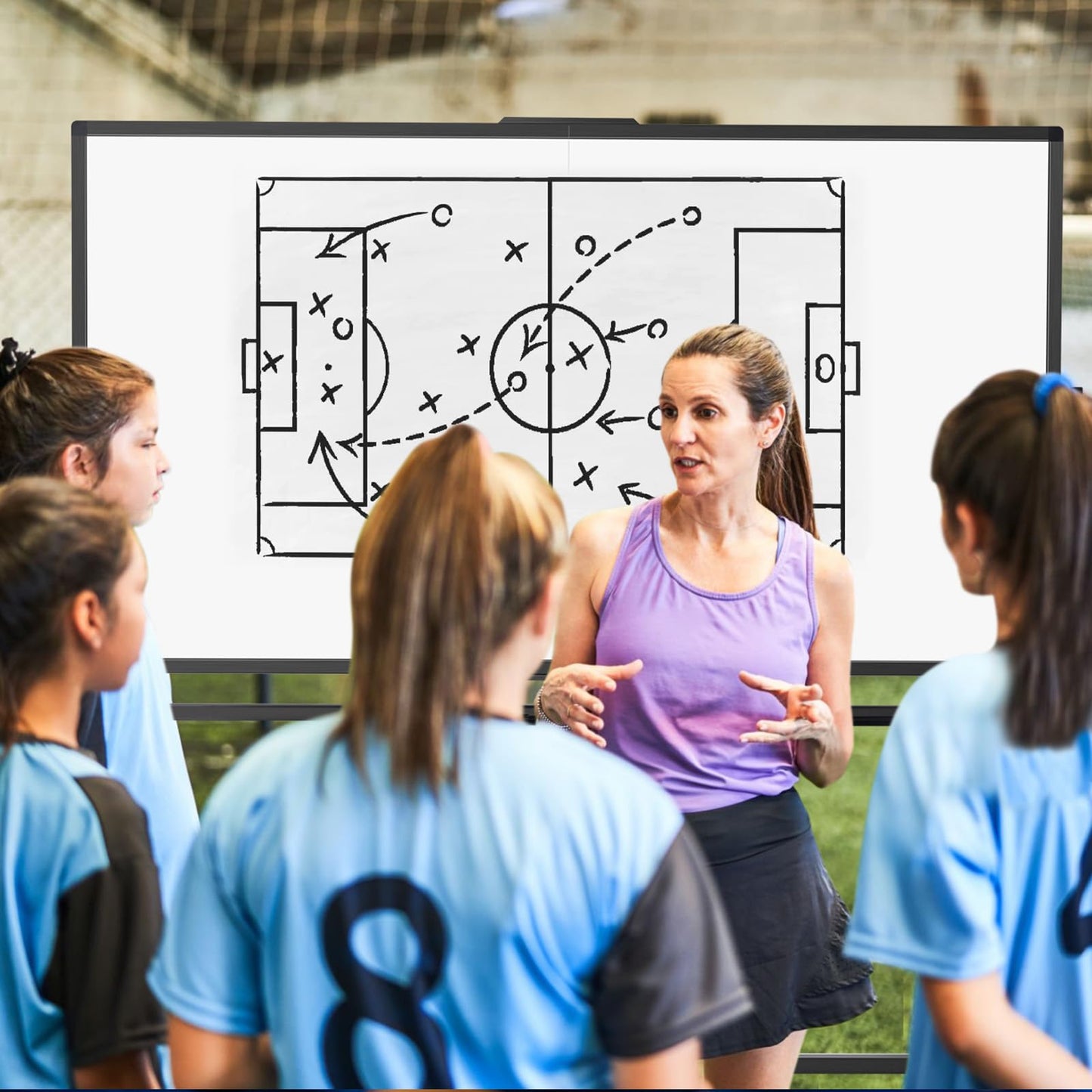 WALGLASS Rolling Whiteboard on Wheels, 72"x40" Double-Sided Dry Erase White Board with Stand, Large Magnetic Whiteboard, Giant Portable Standing Board for Office, School, Home, Classroom 6 x 3.33 ft