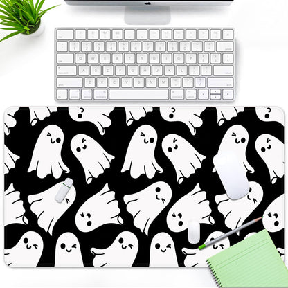 Britown Halloween Autumn Cute Large Mouse Pad for Desk, Fall Ghost Horror Computer Keyboard Mat Non-Slip Rubber Desk Mat Gaming Mousepad for Home Office Game, 31.5 x 15.7 Inch
