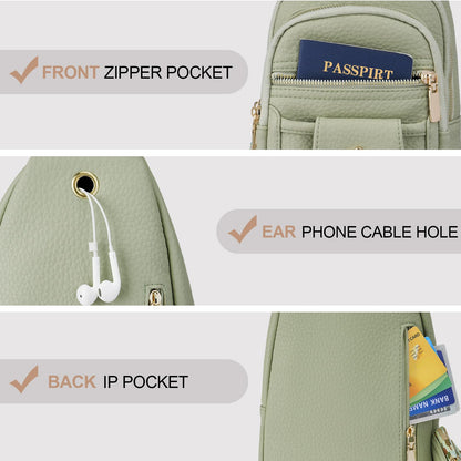 GAEKEAO Sling Bag Crossbody Bags for Women Vegan Leather Fanny Pack Chest Travel Anti Theft Purse Shoulder Bag handbags Gifts