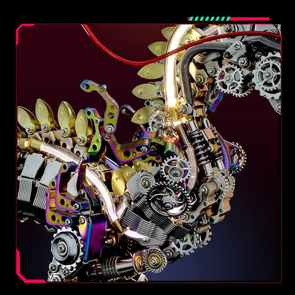 3D Metal Puzzle - Large Chinese Dragon Model Kit - Mechanical Metal Jigsaw- DIY Desk Ornament - Assembly Dinosaur Crafts Brain Teaser - Perfect for Adults