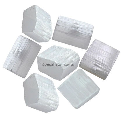 Amazing Gemstone Selenite Crystal Raw Stones for Healing - 1 lb Bulk Selenite Sticks Healing Crystals for Protection, Crystal Grid, Energy Piedra Selenita Original Gift
