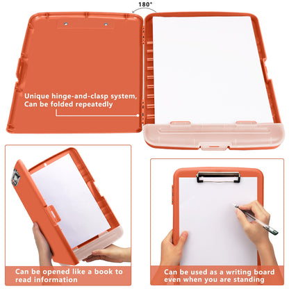 SFLHHDM Plastic Clipboard with Storage, High Capacity Clip Boards 8.5x11 with Storage, Heavy Duty Nursing Clipboards Folder, Cute Clipboard, Letter A4 Size Clipboards with Storage for Teachers, Nurse