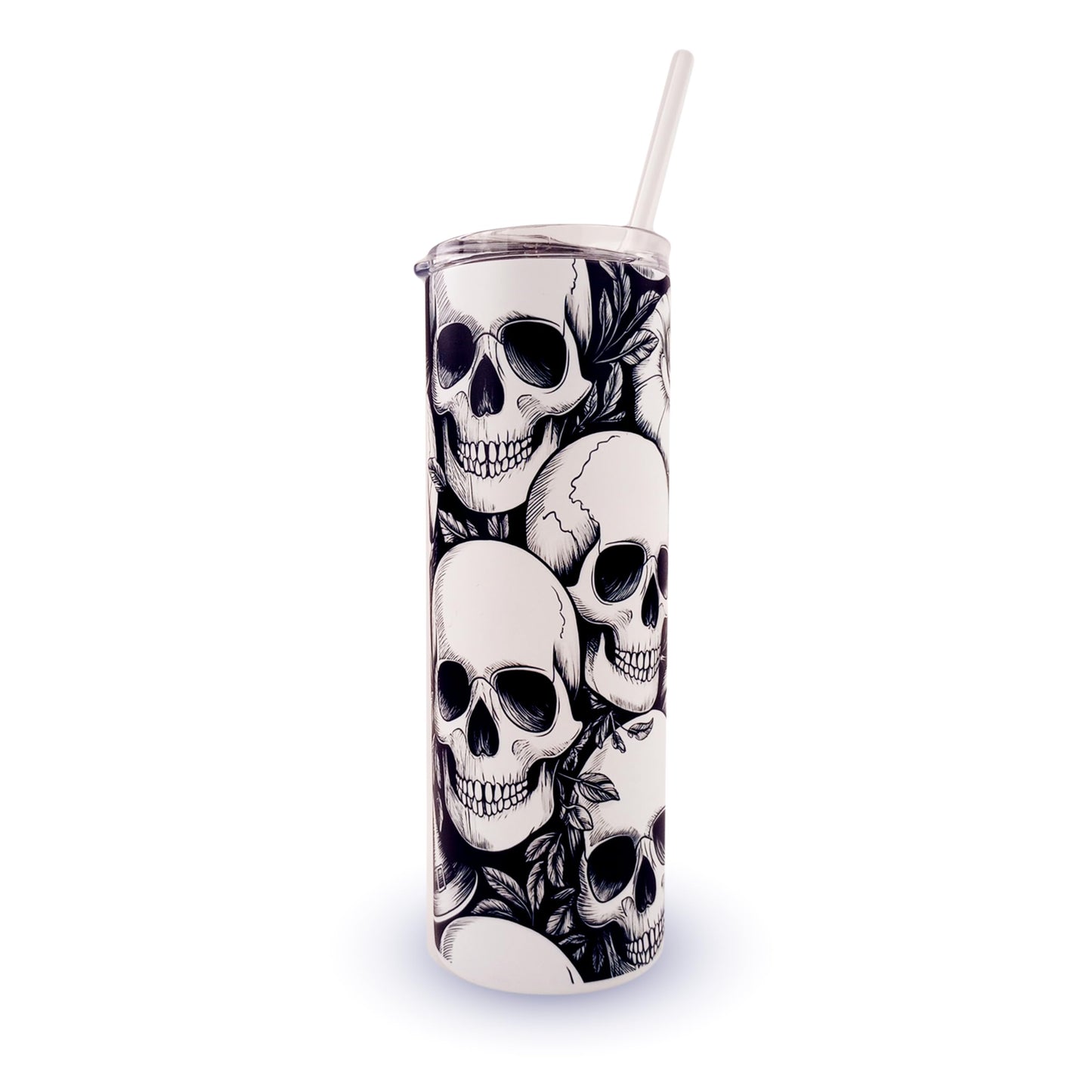 Hogg Glow in the Dark Halloween Travel Mug, Skull Tumbler, 20 oz Insulated Stainless Steel Halloween Coffee Tumbler, Spooky Cups for Adults, Festive Glow in the Dark Skull Coffee Cup